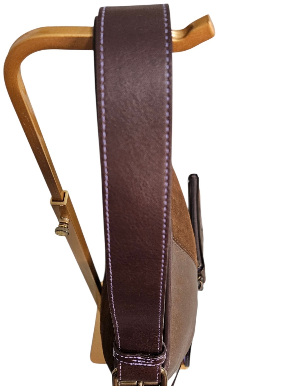 Coach NWOTS 2006 Bronze & Brown Patchwork Shoulder Bag w/Matching Wristlet SET - Picture 6 of 14